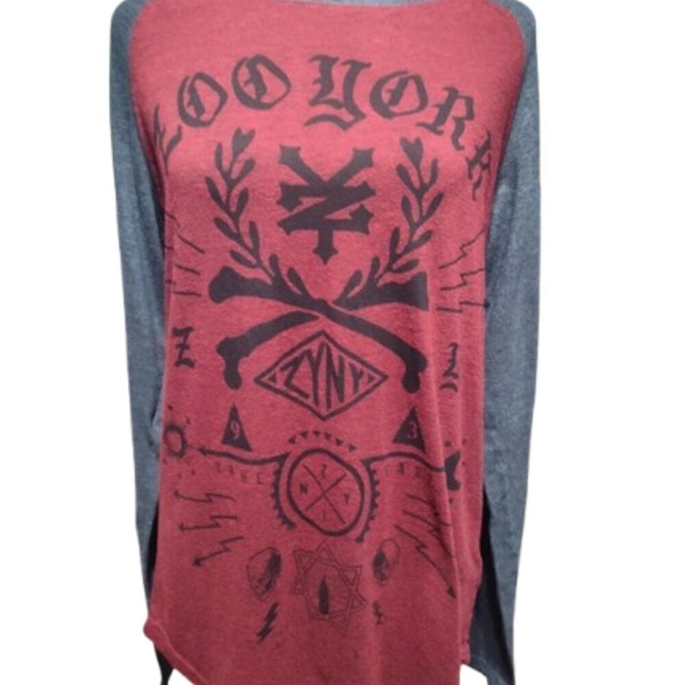 Zoo York Round Neck Long Sleeve Women's' Size M/M/M Skater Shirt Gray, and Red - Picture 6 of 10